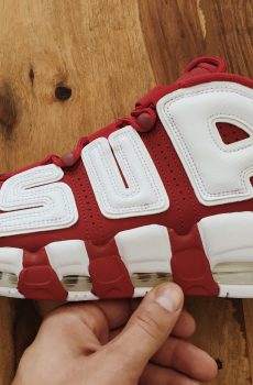 supreme nike air more uptempo red hype sneaker
